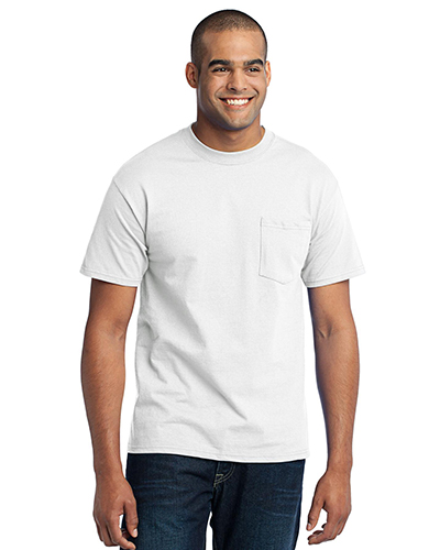 Port & Company PC55P Men 50/50 Cotton/Poly T-Shirt with Pocket at GotApparel
