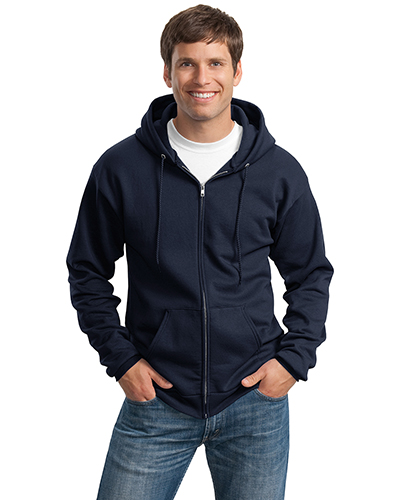 Port & Company PC90ZHT Men Tall Ultimate Full-Zip Hooded Sweatshirt at GotApparel