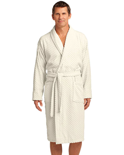 Port Authority R103 Men Checkered Terry Shawl Collar Robe at GotApparel