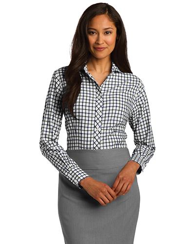 Red House RH75 Women Tricolor Check Non-Iron Shirt at GotApparel