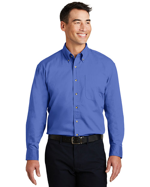 Port Authority S600T Men Long-Sleeve Twill Shirt at GotApparel