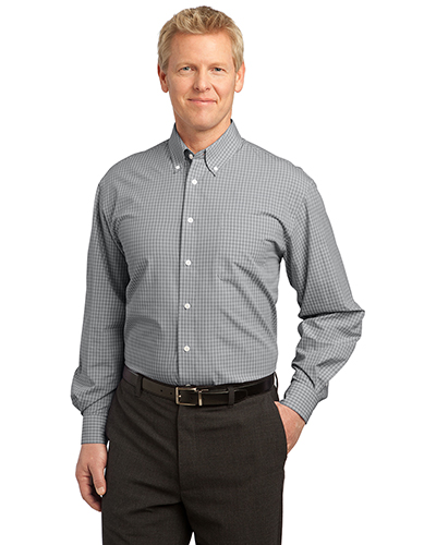 Port Authority S639 Men Plaid Pattern Easy Care Shirt at GotApparel