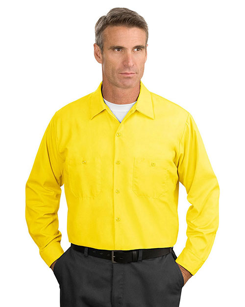 Red Kap  SP14 Men Long-Sleeve Industrial Work Shirt at GotApparel