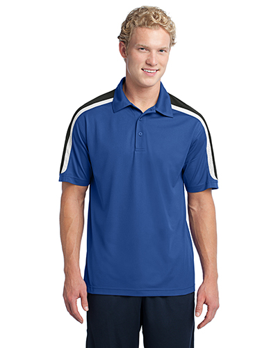 Sport-Tek® ST658 Men Tricolor Shoulder Micro Pique Sportwick Polo at GotApparel