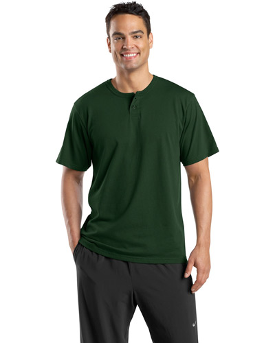 Sport-Tek® T210 Men Short-Sleeve Henley at GotApparel