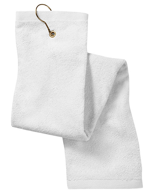 Anvil T68TH Unisex Deluxe Trifold Hemmed Hand Towel With Center Grommet And Hook at GotApparel