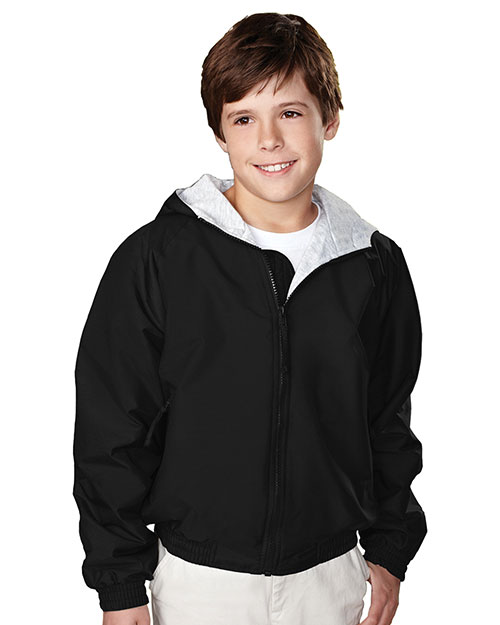 Tri-Mountain 3500 Boys Bay Watch Nylon Hooded Jacket With Jersey Lining at GotApparel