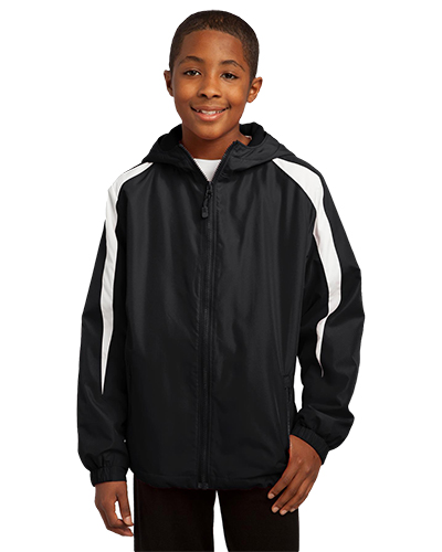 Sport-Tek® YST81 Boys Fleece-Lined Colorblock Jacket at GotApparel