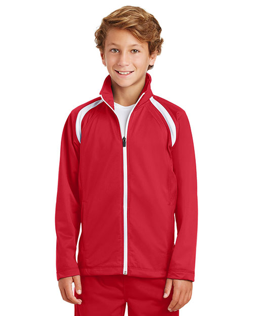 Sport-Tek® YST90 Boys Tricot Track Jacket at GotApparel
