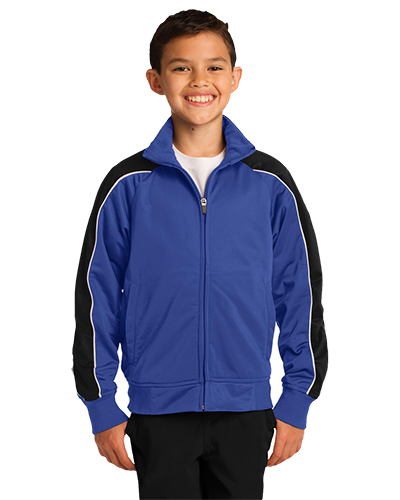 Sport-Tek® YST92 Boys Piped Tricot Track Jacket at GotApparel