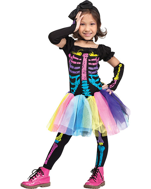 Halloween Costumes FW112591TS Toddler Funky Punky Bones Tdlr Sm 24-2 at GotApparel