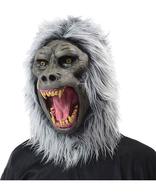 ANGRY BABOON FULL LATEX MASK WITH HAIR COSTUME MR135003 