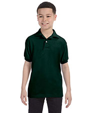 Hanes 054Y Boys 5.2 Oz. 50/50 Comfort Blend Eco Smart Jersey Knit Polo at GotApparel