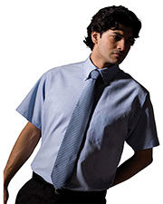 Edwards 1027 Men Performance Short-Sleeve Oxford Shirt at GotApparel