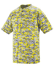 Augusta 1555 Adult Digi Camo Wicking Two botton Jersey at GotApparel