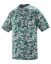 Augusta 1556 Boys Digi Camo Wicking Two botton Jersey at GotApparel