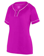 Augusta 1671 Girls Overpower Two-Button Jersey at GotApparel
