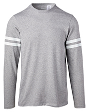Soffe 1840M Men Striped Sleeve Tee at GotApparel