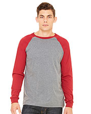 Bella + Canvas 3000C Men Jersey Long-Sleeve Baseball T-Shirt at GotApparel