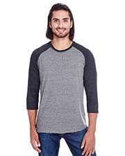 Threadfast Apparel 302G Unisex 4.1 oz Triblend 3/4-Sleeve Raglan at GotApparel