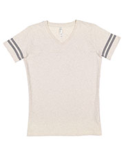 LAT 3537 Ladies 4.5 oz Football T-Shirt at GotApparel
