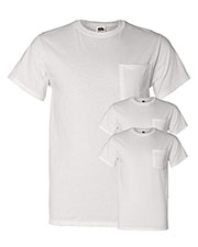 Fruit Of The Loom 3931P Men 5 Oz. 100% Heavy Cotton Hd Pocket T-Shirt 3-Pack at GotApparel