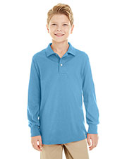 Jerzees 437YL Kids 5.6 Oz 50/50 Long Sleeve Knit Polo With Spotshield Stain Resistance at GotApparel