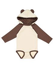 Rabbit Skins 4418 infants Long Sleeve Fine Jersey Bodysuit With Ears at GotApparel
