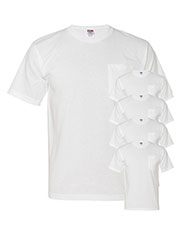 Bayside 5070 Men Short-Sleeve Tee With Pocket 5-Pack at GotApparel