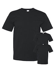 Bayside 5070 Men Short-Sleeve Tee With Pocket 3-Pack at GotApparel
