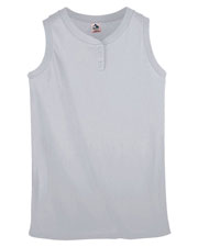 Augusta 551 Girls Sleeveless 2-Button Softball Jersey at GotApparel