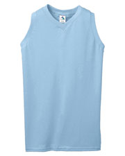 Augusta 557 Girls Sleeveless V-Neck Poly/Cotton Jersey at GotApparel