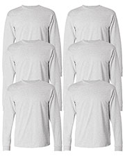Hanes 5586 Men 6.1 Oz. Tagless Comfort Soft Long-Sleeve T-Shirt 6-Pack at GotApparel