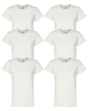 Hanes 5680 Women 5.2 Oz. Comfort Soft Cotton T-Shirt 6-Pack at GotApparel