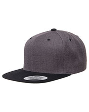 Yupoong 6089MT Unisex Heather Two-Tone Adjustable Wool Cap at GotApparel