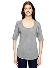 Anvil 6756L Women Tri-Blend Deep Scoop 1/2 Sleeve T-Shirt at GotApparel