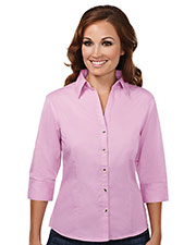 Tri-Mountain 763 Women Affinity Stain-Resistant Open Neck Shirt at GotApparel