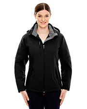 North End 78080 Women Glacier Insulated Three-Layer Fleece Bonded Soft Shell Jacket with Detachable Hood at GotApparel