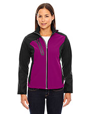 North End 78176 Women Terrain Colorblock Soft Shell with Embossed Print at GotApparel
