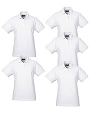 Ultraclub 8530 Women Classic Pique Polo 5-Pack at GotApparel