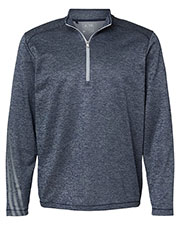 Adidas A284 Men Brushed Terry Heathered Quarter-Zip Pullover at GotApparel