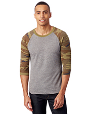 Custom Embroidered Alternative Apparel AA2089 Men 4.9 oz. Baseball Eco Jersey T-Shirt at GotApparel