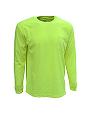 Bright Shield B146 Men Long-Sleeve Pocket Tee at GotApparel