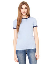Bella + Canvas B6050 Women Jersey Short-Sleeve Ringer T-Shirt at GotApparel
