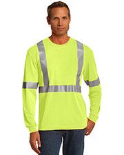 Cornerstone CS401LS Men Ansi 107 Class 2 Long-Sleeve Safety T-Shirt at GotApparel