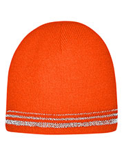 Cornerstone CS804 Unisex <sup> ®</Sup>  Lined Enhanced Visibility With Reflective Stripes Beanie at GotApparel