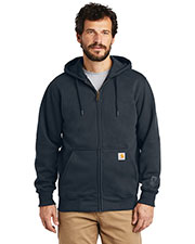 Custom Embroidered Carhartt CT100614 Men 13 oz Rain Defender Paxton Heavyweight Hooded Zip-Front Sweatshirt at GotApparel