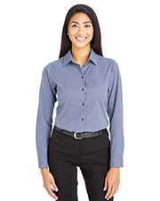 Devon & Jones DG535W CrownLux Performance Ladies 2.9 oz Tonal Mini Check Shirt at GotApparel