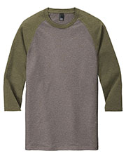 District Made DM136 Men Perfect Tri 3/4-Sleeve Raglan at GotApparel