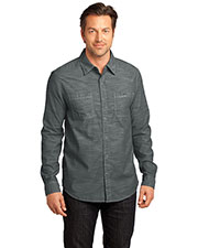 District Made DM3800 Men Long-Sleeve Washed Woven Shirt at GotApparel